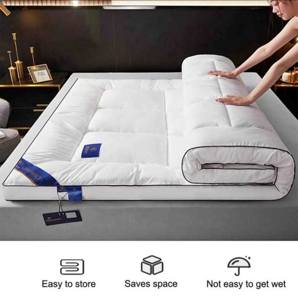 Surmatelas épais et moelleux – Confort supplémentaire et rangement facile
