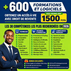 +600 FORMATIONS PREMIUM AVEC DROITS DE REVENTE